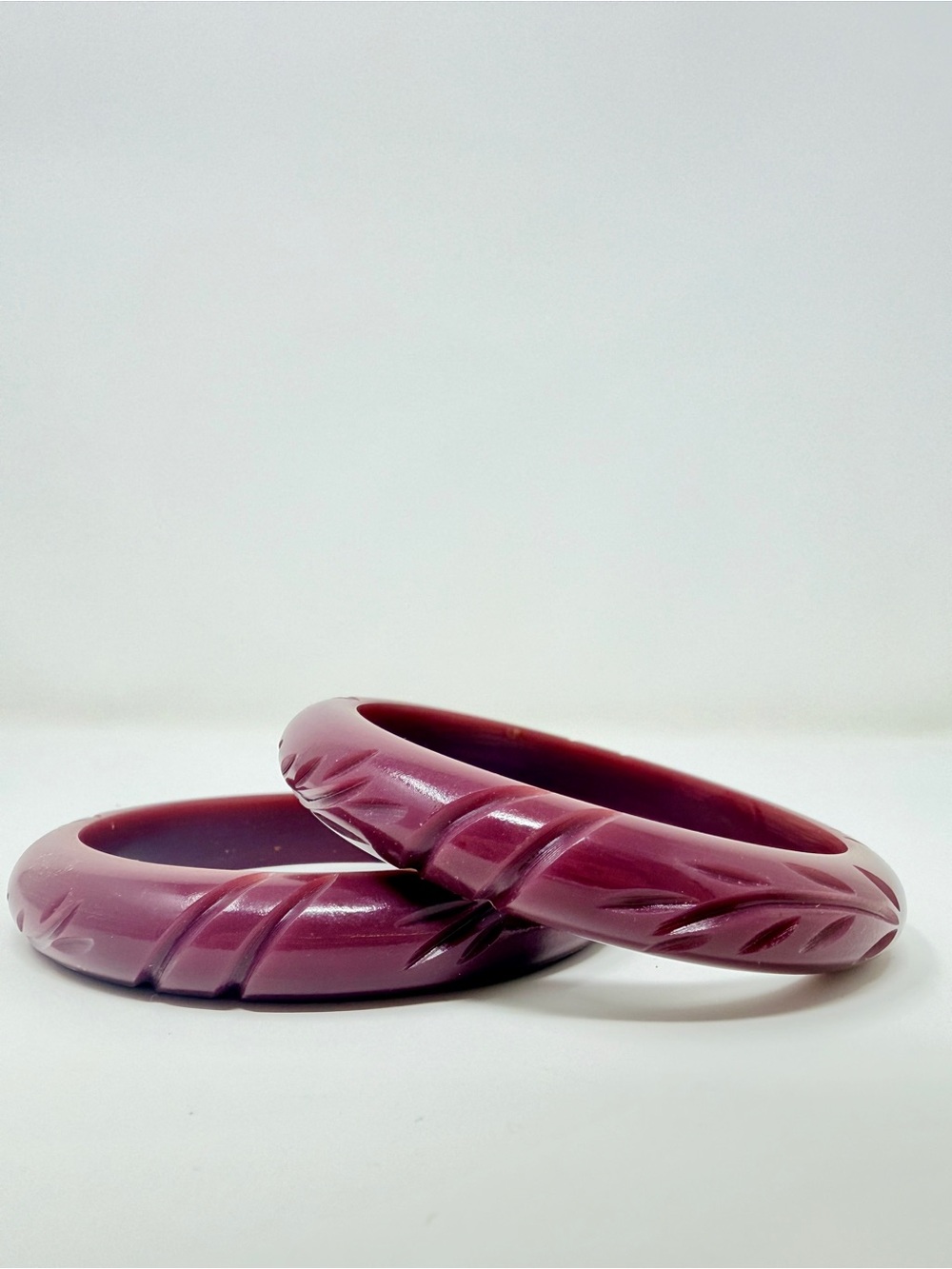 Plum Fakelite Bangle Bracelet
